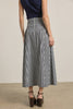 Gingham Check Midi Skirt - GINGHAM