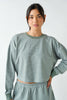 Boardwalk Stripe Crewneck Set | Eucalyptus & White