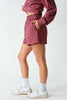 Flex Terry Long-Sleeve & Shorts Lounge Set | Rosewood
