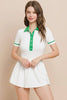 Athletic Dress | White & Green