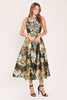 Printed Woven Midi Dress | Dijon
