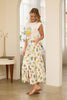 Fruit Print Button-Front Skirt | White Multi