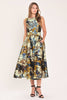 Printed Woven Midi Dress | Dijon