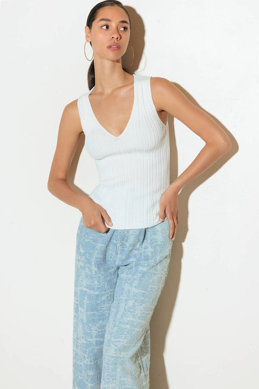 Lightweight Sweater Top | White