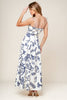 Printed Woven Top and Skirt Set | Ivory & Navy
