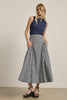 Gingham Check Midi Skirt - GINGHAM