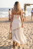 Cutwork Lace Trimmed Maxi Dress | Ecru