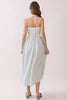 Striped Smocked Bodice Flowy Midi Dress | Light Blue
