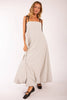 Spaghetti Strap Maxi Dress | Ivory Stripe