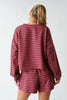 Flex Terry Long-Sleeve & Shorts Lounge Set | Rosewood