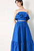 Solid Woven Tube Top | Blue