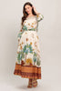 Printed Full Midi Skirt | Cream