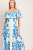 Printed Midi Dress | Off White
