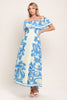 Printed Midi Dress | Off White