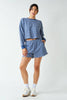 Boardwalk Stripe Crewneck Set | Ocean & White