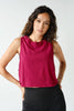 Pima Cotton Relaxed Side-Knot Tank | Smitten Cherry