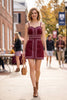 Lace Trimmed Day-to-Night Mini Dress | Light Blue