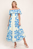 Printed Midi Dress | Off White