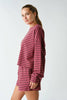 Flex Terry Long-Sleeve & Shorts Lounge Set | Rosewood