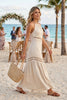 Cutwork Lace Trimmed Maxi Dress | Ecru