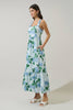 Mirla Floral Krisy Sleeveless Maxi Dress | Blue & Green Mulit