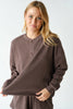 Waffle-Knit Henley Pullover | Truffle