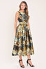 Printed Woven Midi Dress | Dijon