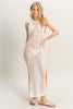 Open Back Bodycon Coverup Maxi Dress | White