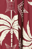 Printed Woven Top and Skirt Set | Burgundy