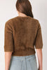 Sweater knit cardigan | Camel