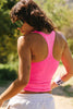 Good Karma Long Tank | Washed Hot Pink