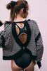 My Time Textured Layer | Black & White Stripe Combo