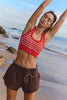 Go To Striped Sports Bra | Grapefruit Combo
