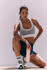 Go To Striped Sports Bra | White Combo
