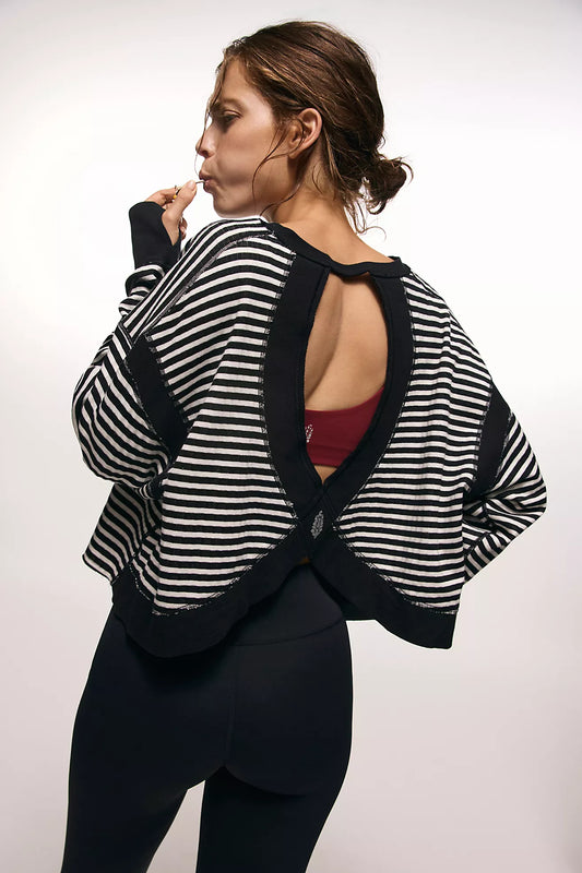 My Time Textured Layer | Black & White Stripe Combo