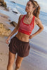 Go To Striped Sports Bra | Grapefruit Combo