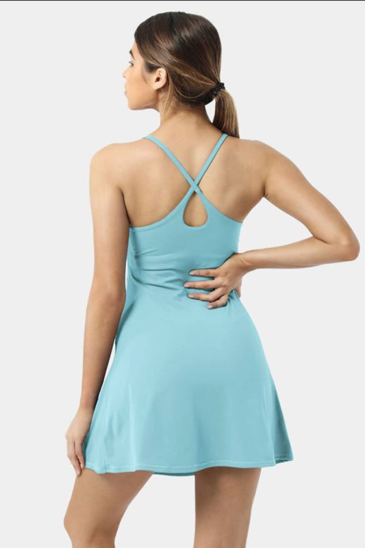 Everyday Cloudful® Backless 2-in-1 Flare Activity Dress-Wannabe | Waterspout