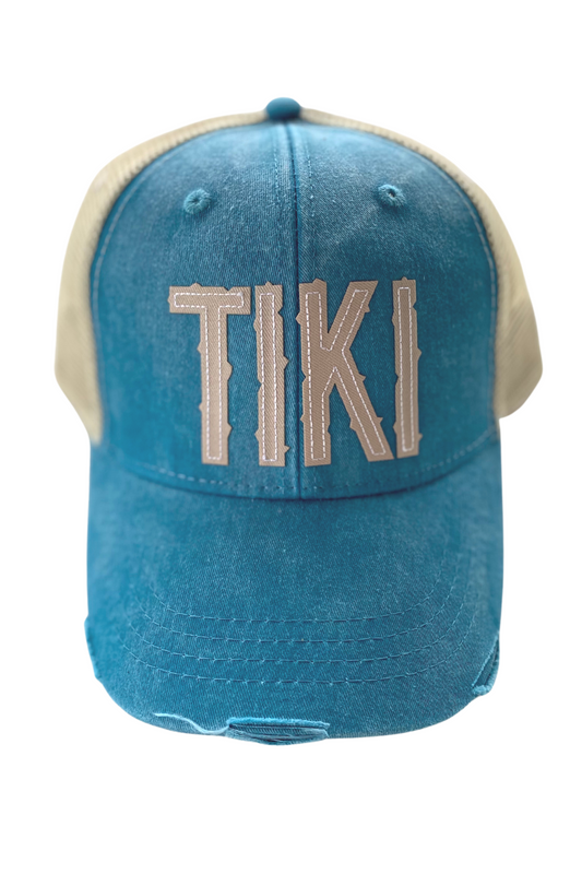 TIKI Trucker Hat | Faded Turquoise